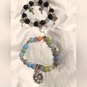 Natural Stone - Stretch Bracelets 6" Set